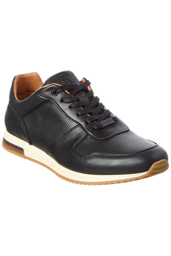 Leather Sneaker, 45/12, Black