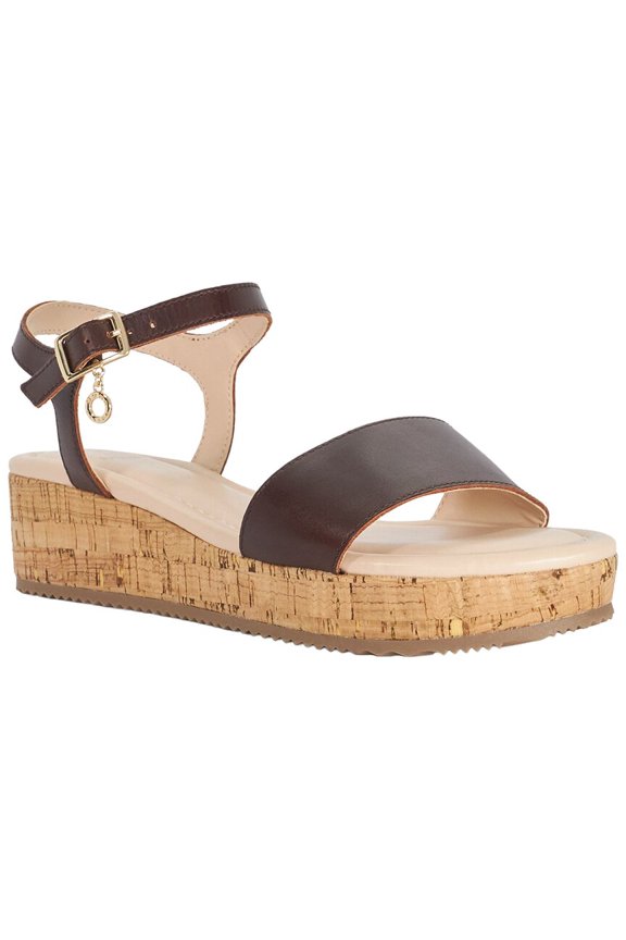 Liara Leather Wedge, 39, Brown