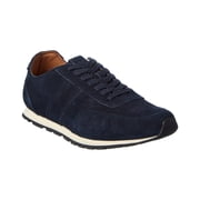 Dune London Treyson Suede Sneaker, 46, Navy