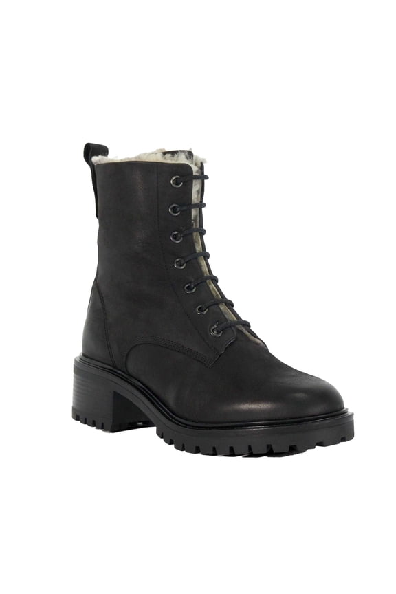 Womens Paniz Faux Fur Lined Chunky Ankle Boots