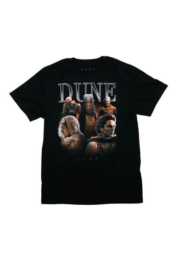 Dune Mens T-Shirt - Distressed Movie Cast Image (X-Large)