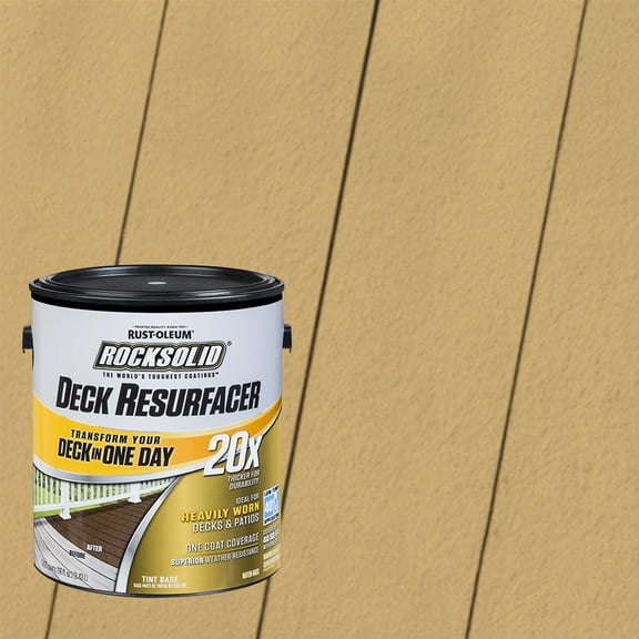 Dune, Rust-Oleum RockSolid 20X Exterior Wood Deck Resurfacer-319377T, Gallon