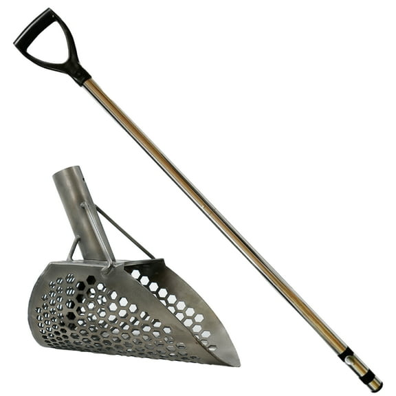 Dune Scoops Loch Ness Mini 9 x 6" Titanium Metal Detector Sand Scoop With Stainless Steel Handle