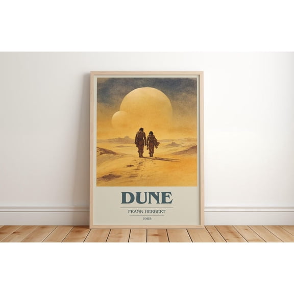 Dune by Frank Herbert | Book Poster | Literary Art Gift For Book Lover | Novel Inspired Wall Art 8x12 UNFRAMED