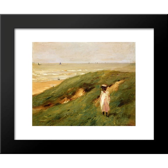 Dune near Nordwijk with Child 20x24 Framed Art Print by Max Liebermann