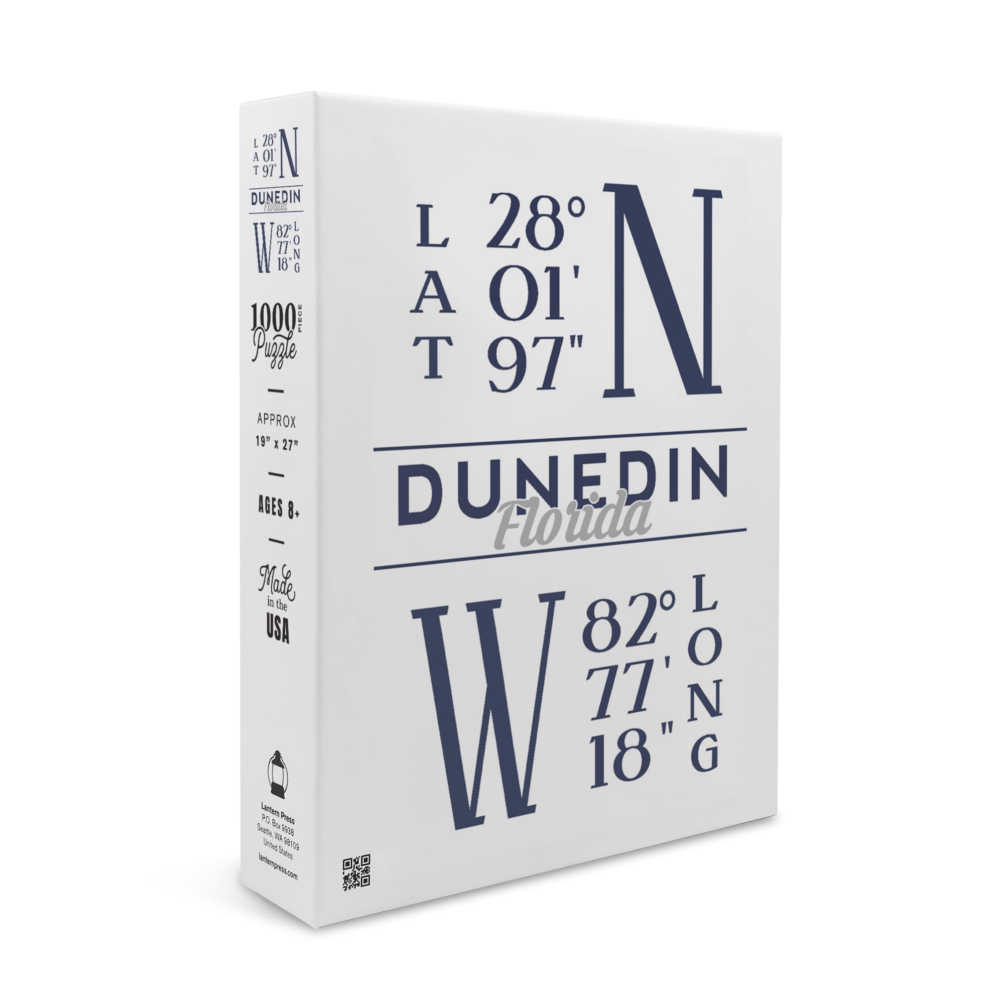 Dunedin, Florida, Latitude and Longitude (1000 Piece Puzzle, Size 19x27