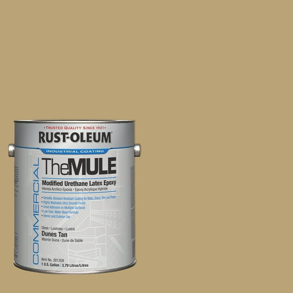 Dunes Tan , Rust-Oleum Gloss The Mule- Modified Urethane Latex Epoxy- Gallon, 1 Pack