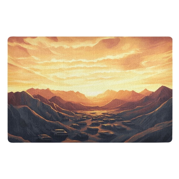 Dunes at Sunset Floor Door Mat Outdoor Indoor for Home Entrance Welcome Mats 32"x20"