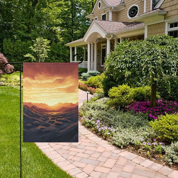 Dunes at Sunset Garden Flag 12x18 inch Double Sided Outside Yard Decorations for Home Outdoor