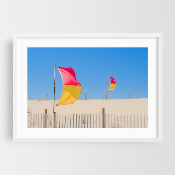 Dunes of Assateague - Photography Beach Coast Nautical Seaside Summer Minimalist White Framed Wall Art Print 5 x 7 inches