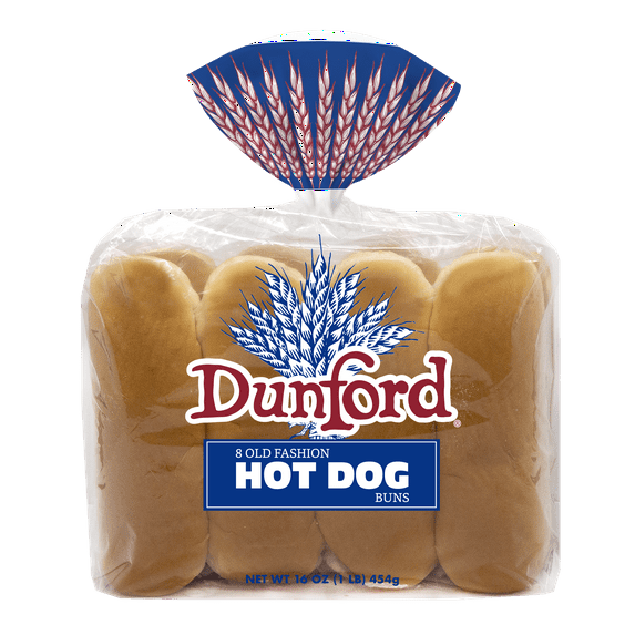 Dunford Hot Dog Buns, 16 oz, 8 Count