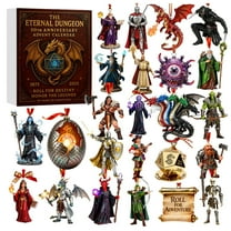 Dungeon Advent Calendar 2025 Christmas Advent Calendar for Adults Men Surprise D&D Gifts Christmas Countdown Calendar Xmas Tree Decorations