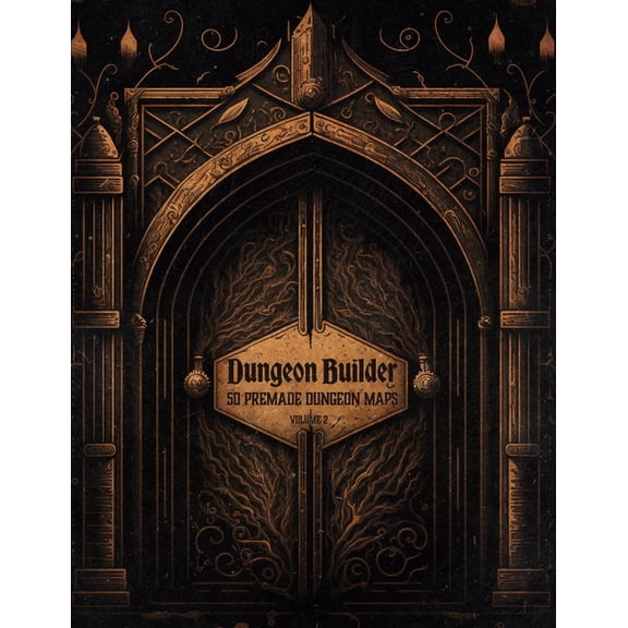 Dungeon Builder: Dungeon Builder: Dungeon Maker with 50 Premade Dungeon Maps for Tabletop Roleplaying Games (Volume 2) (Paperback)