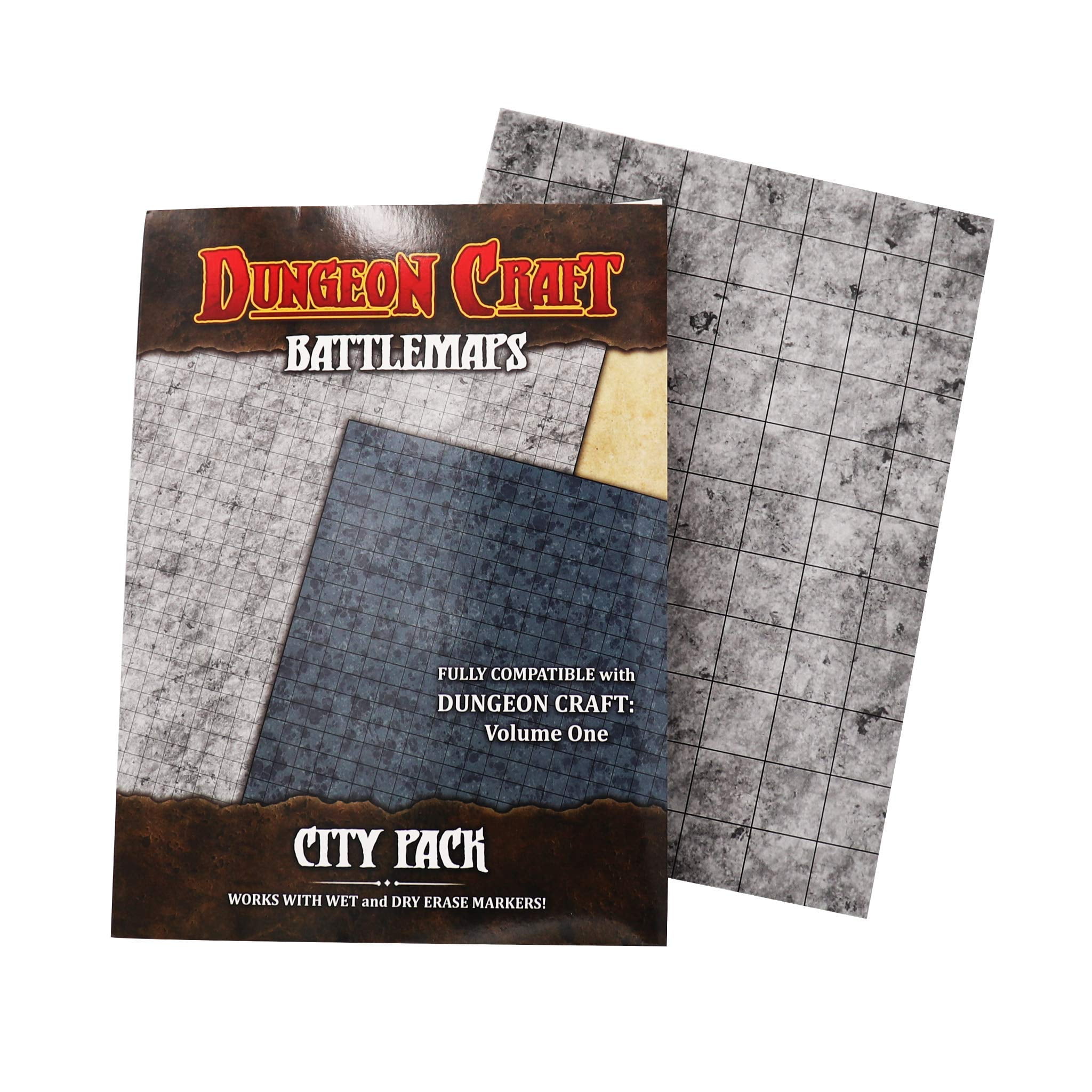 Dungeon Craft Battlemaps Board Game, Battle Mat for Dungeons and Dragons, DoubleSided Gloss