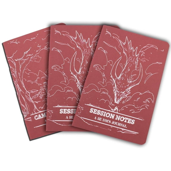 1985 Games Players DND Notebook Campaign Log Red