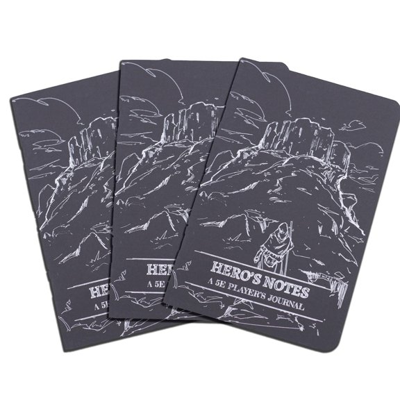Dungeon Craft DND Character Journal Notebook, Black