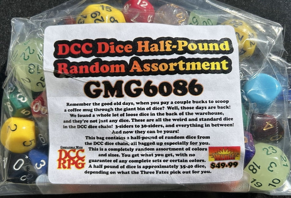 Dungeon Crawl Classics: Half Pound of Dice - Randomly Assorted Dice Bag, RPG Accessory, DCC Dice, Goodman Games