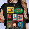 thumbnail image 1 of Dungeon Crawler Carl Book Stamps Shirt, New Achievement Crewneck, Ride or Roar, Princess Donut And Mongo, Book Series Apparel For Booktok, 1 of 4