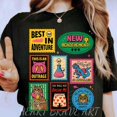 thumbnail image 1 of Dungeon Crawler Carl Book Stamps Shirt, New Achievement Crewneck, Ride or Roar, Princess Donut And Mongo, Book Series Apparel For Booktok, 1 of 4