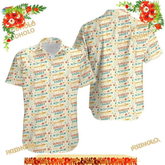 Dungeon Daddy Shirt, Dnd Hawaiian Shirt, Dnd Dad Shirt
