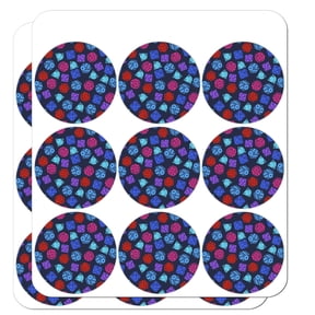 Dungeon Dice Pattern for Fighting Dragons Planner Calendar Scrapbooking Crafting Stickers