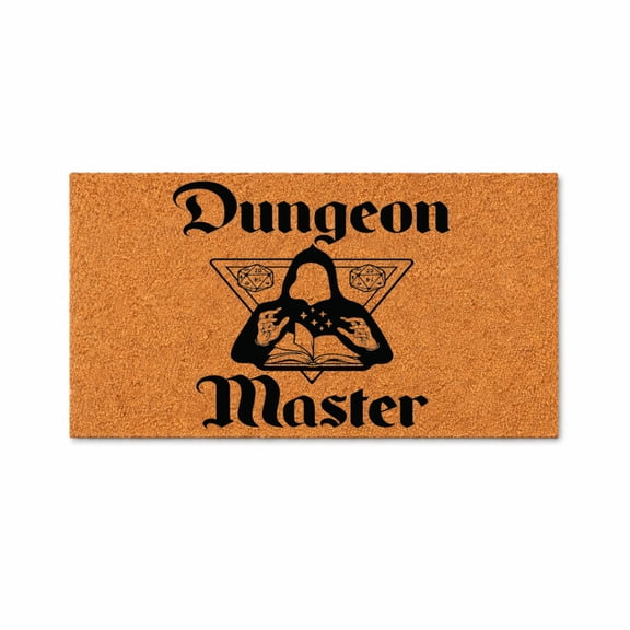 Dungeon Master Doormat, D Dice Welcome Mat, Tabletop RPG Door Mat, Gaming Entry Rug, DM Gift, Fantasy Home Decor 5874 (36x72 inches) 5874