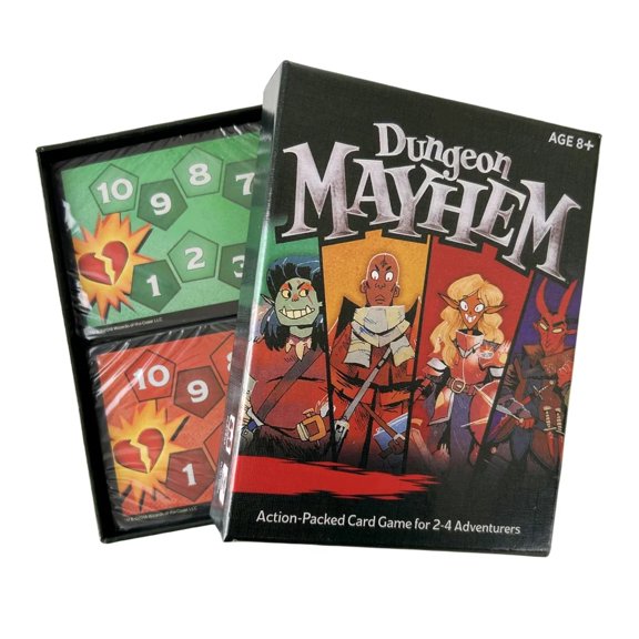 Dungeon Mayhem DND Strategy Card Game, Family Party Tabletop Board Game for 2‑4 Players