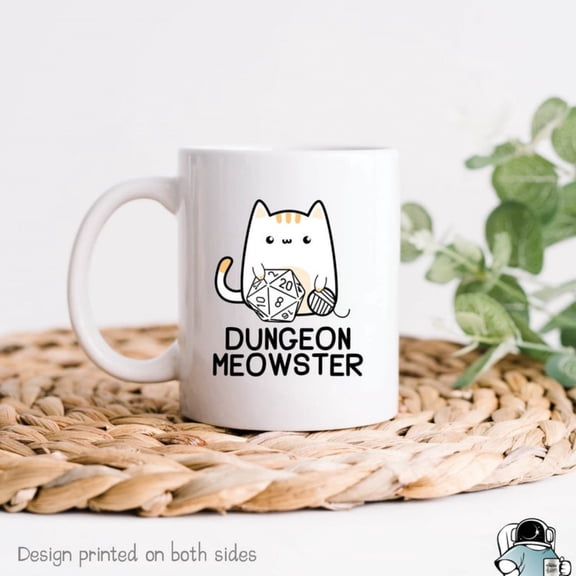 Dungeon Meowster Coffee Mug, Gamer Gif, Gamer , Funny Gamer RPG , Tabletop Roleplaying Gift, Gaming Mug.