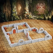 Dungeon Walls 40pcs 28mm Miniature RPG Modular System DND Terrain Building Accessories for Tabletop Role Playing Scenes, Gift of Christmas Halloween for DM-FF204
