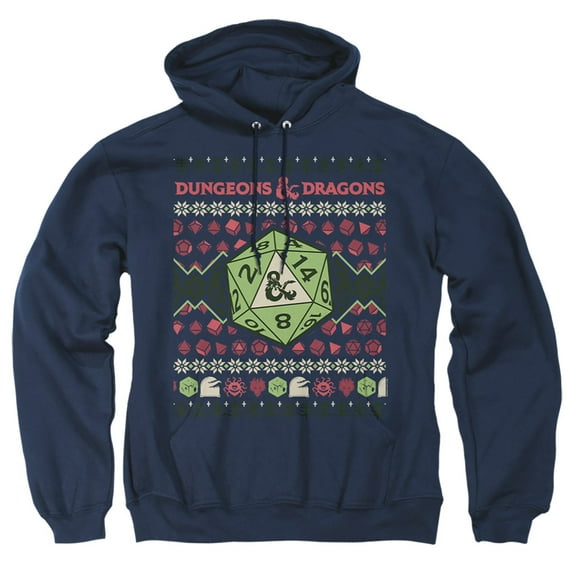 Dungeons And Dragons 20-Sided Dice Ugly Christmas Unisex Adult Pull-Over Hoodie
