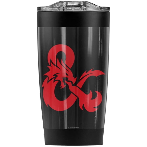Dungeons And Dragons/Ampersand Logo Stainless Steel Tumbler 20 oz Coffee Travel Mug/Cup, Vacuum Insulated & Double Wall with Leakproof Sliding Lid | Great for Hot Drinks and Cold Beverages