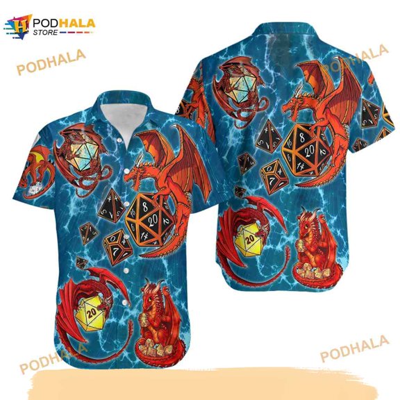 Dungeons And Dragons Hawaiian Shirt, Dnd Hawaiian Shirt
