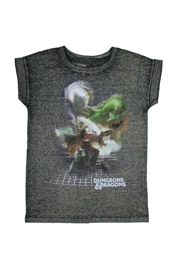 Dungeons And Dragons Junior's Dungeons And Dragons D&D Burnout T-Shirt