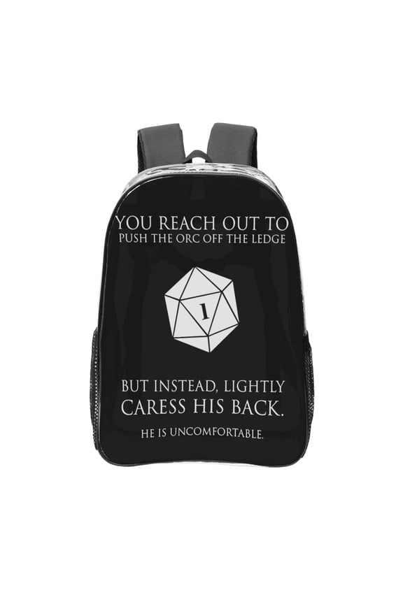 Dungeons And Dragons Transparent Backpack Fashion Travel Backpack Laptop Backpack 16ch