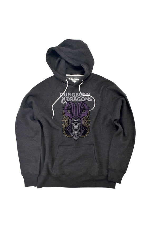 Acererak Lich Unisex Adult Slim Fit Pull-Over Heather Hoodie, Charcoal, Small