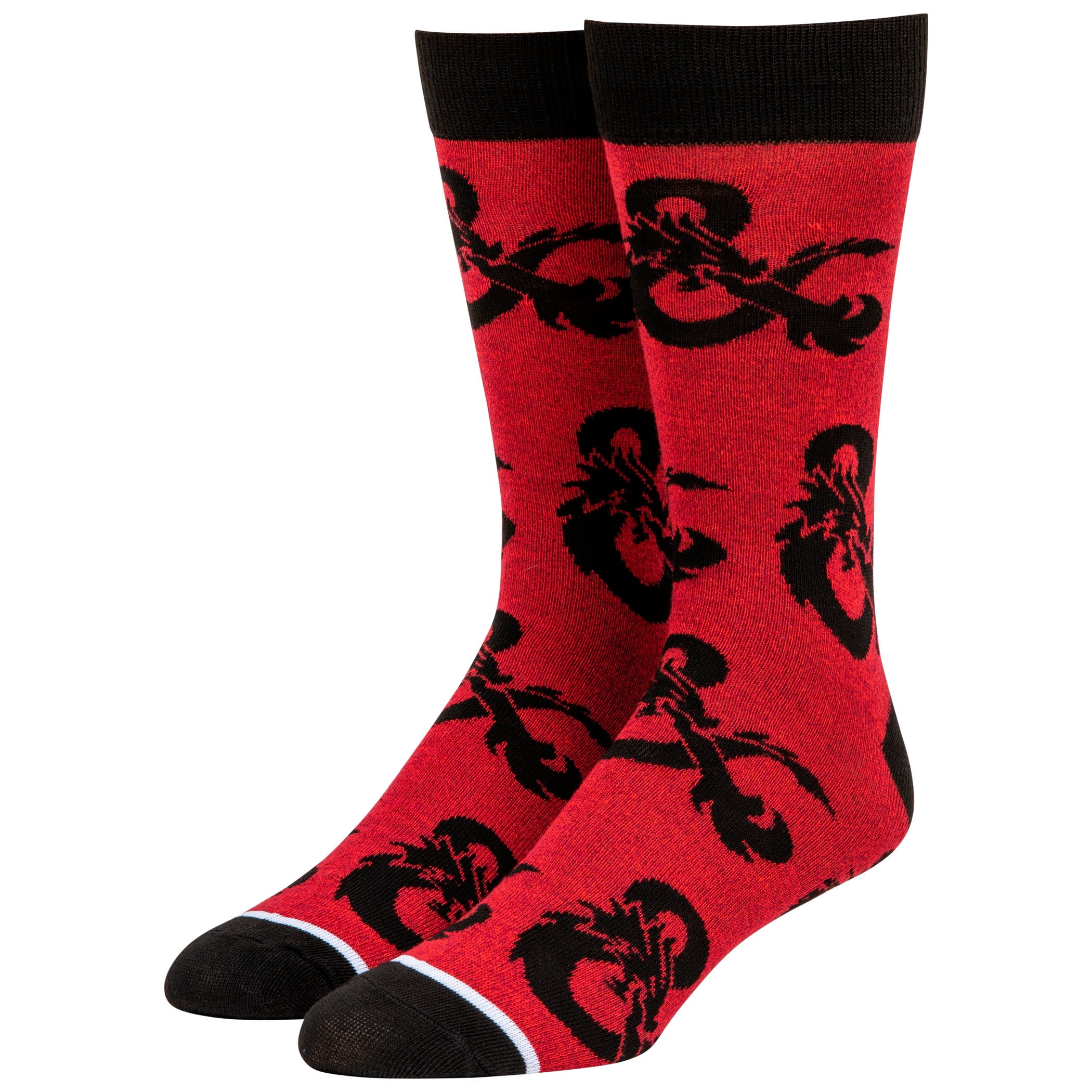 Dungeons & Dragons Printed Red Crew Socks for Men