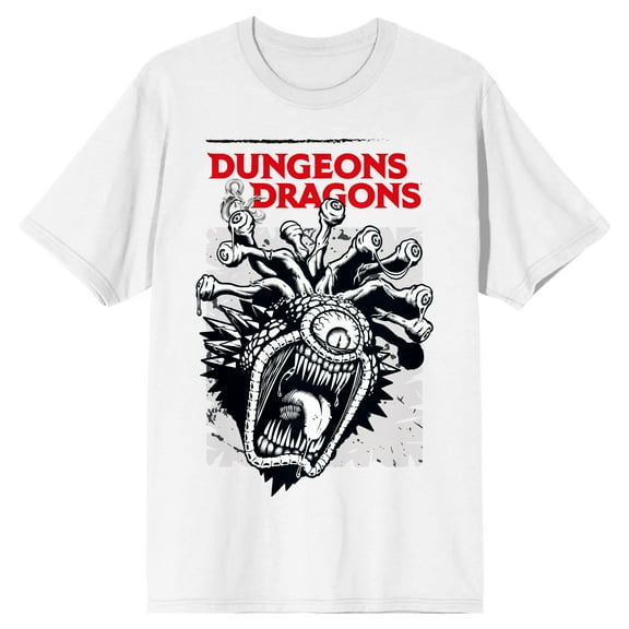 Dungeons & Dragons Beholder Men's White T-Shirt - 5XL