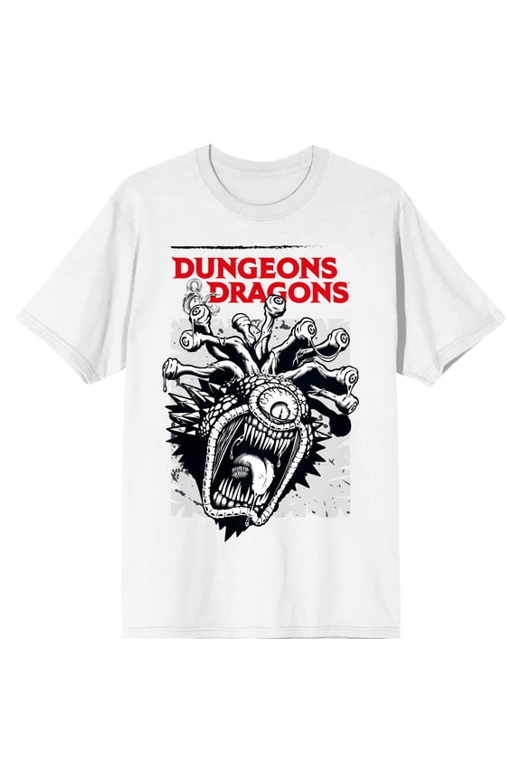 Dungeons & Dragons Beholder Men's White T-Shirt - 5XL