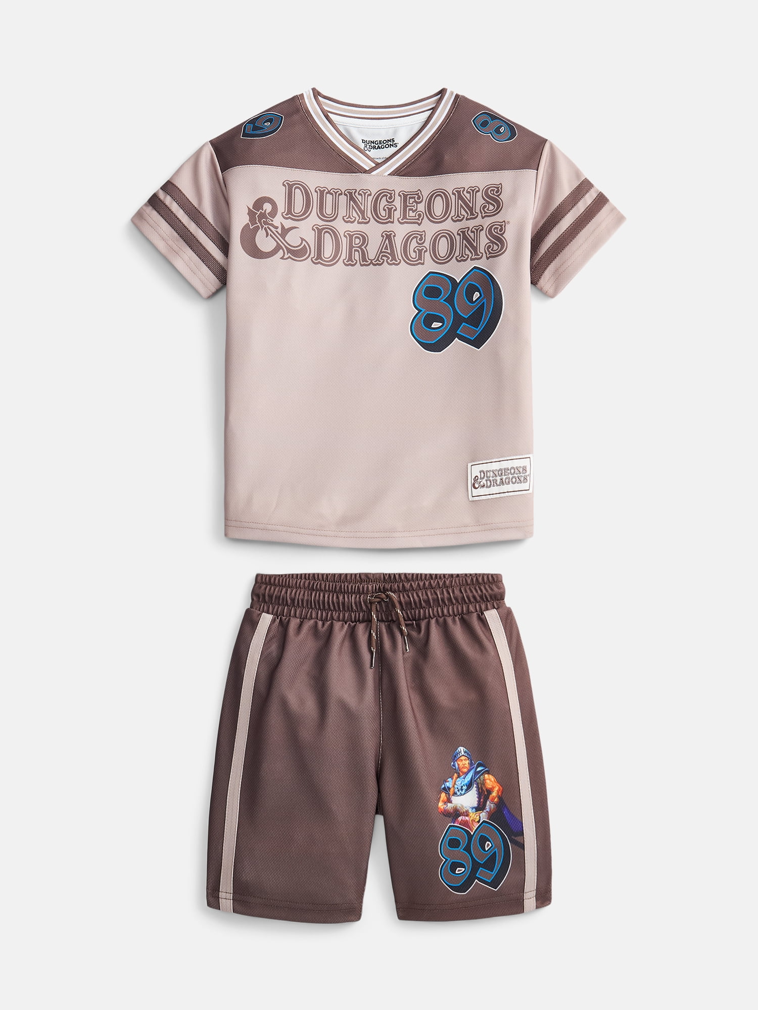Dungeons & Dragons Boys V Neck Graphic Football Jersey and Shorts Set, Sizes 4-16