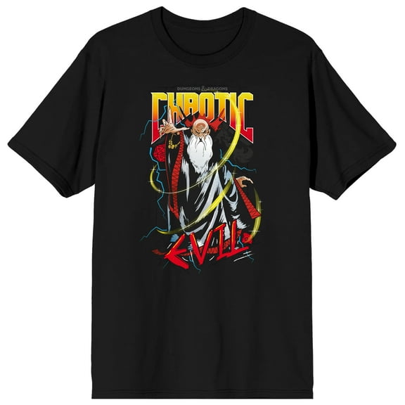 Dungeons & Dragons Chaotic Evil Men's Black Graphic Tee-Medium