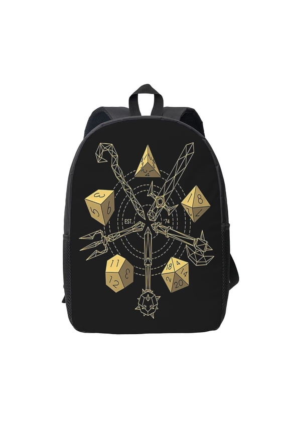 Dungeons & Dragons - Choose Your Weapon Backpack Simple Lightweight Backpack Fashion Travel Backpack Laptop Backpack 17 Inch