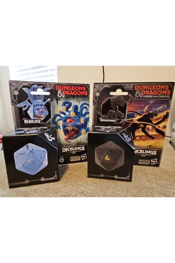D&D Dicelings Blue Beholder Displacer Beast Lot of 2