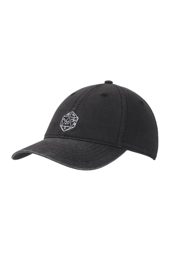 Dungeons & Dragons D20 Adult Black Unstructured Baseball Cap