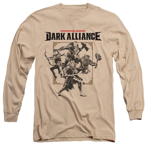 Dungeons & Dragons Dark Alliance Heroes Unisex Adult Long-Sleeve T Shirt, Heroes, Medium
