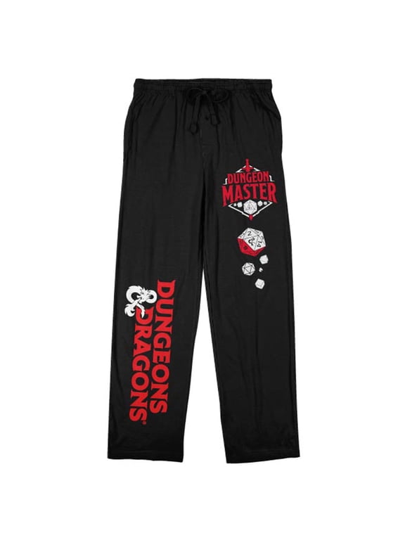 Dungeons & Dragons Dragon Master Men's Black Graphic Sleep Pants-XXL