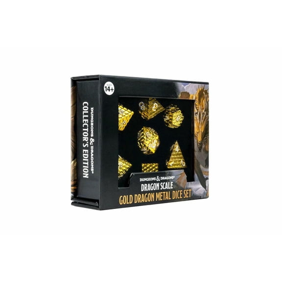 Dungeons & Dragons Dragon Scale Metal Dice Set: Gold Dragon
