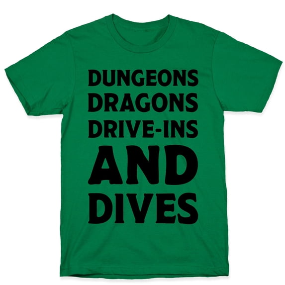 Dungeons Dragons Drive-ins And Dives Tee Shirt Sweatshirt Hoodie ...