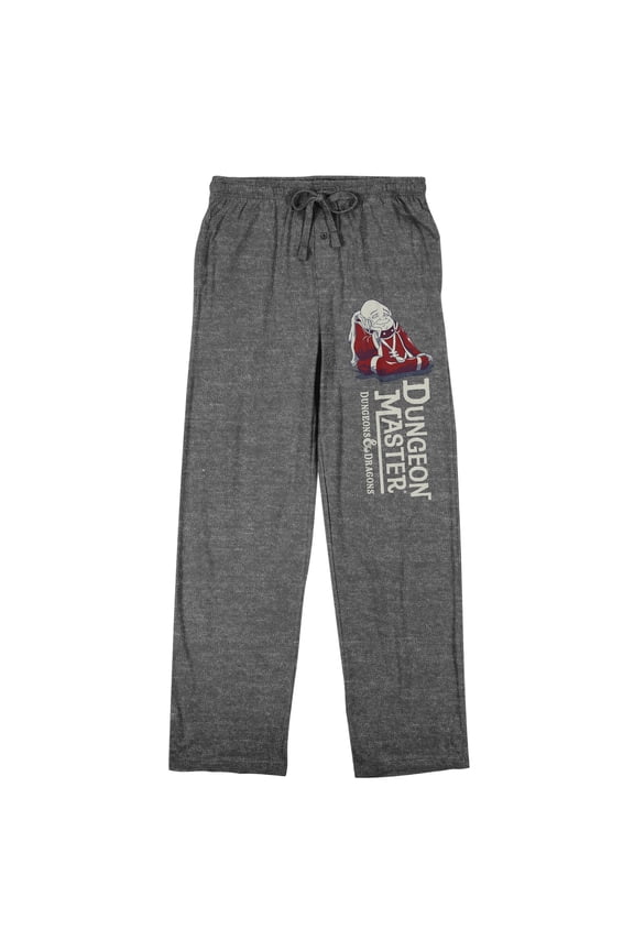 Dungeons & Dragons Dungeon Master Adult Gray Heather Sleep Pajama Pants -XL
