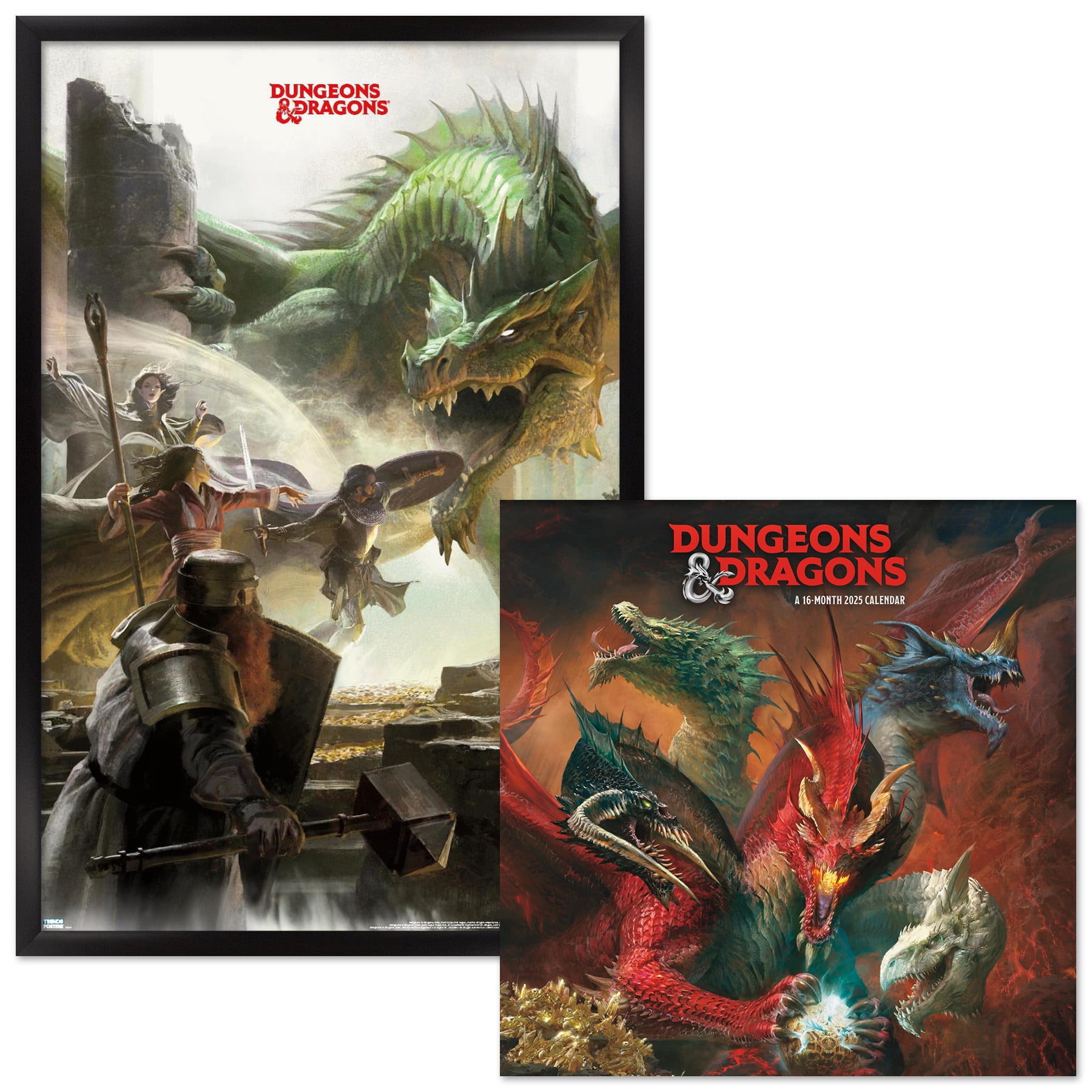 Dungeons & Dragons Framed Poster and 2025 Calendar