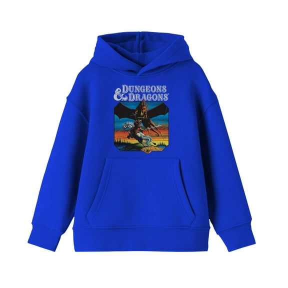 Dungeons & Dragons Game Cover Art Boy's Royal Blue Sweatshirt-XS